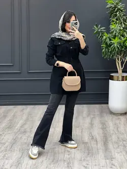 مانتو جین کمرکش کد 3421 | فروشگاه اینترنتی ونوس مد