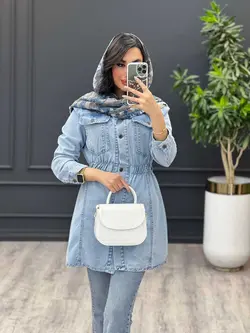 مانتو جین کمرکش کد 3421 | فروشگاه اینترنتی ونوس مد
