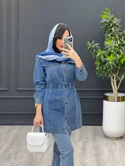 مانتو جین کمرکش کد 3421 | فروشگاه اینترنتی ونوس مد