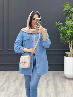 مانتو جین کاغذی دوجیب پاکتی کد 3467 شیک و خاص در ونوس مد