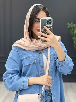 مانتو جین کاغذی دوجیب پاکتی کد 3467 شیک و خاص در ونوس مد