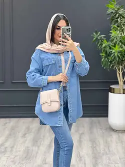 مانتو جین کاغذی دوجیب پاکتی کد 3467 شیک و خاص در ونوس مد