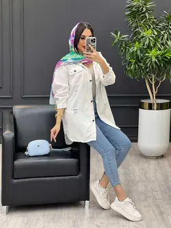 مانتو کتان رنگی زاپدار کد 3486 شیک و خاص در مجموعه ونوس مد