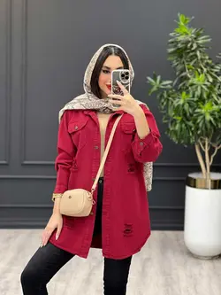 مانتو کتان رنگی زاپدار کد 3486 شیک و خاص در مجموعه ونوس مد