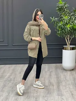 مانتو کتان رنگی زاپدار کد 3486 شیک و خاص در مجموعه ونوس مد