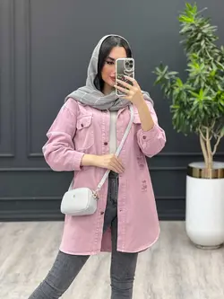 مانتو کتان رنگی زاپدار کد 3486 شیک و خاص در مجموعه ونوس مد