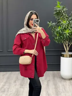 مانتو کتان رنگی زاپدار کد 3486 شیک و خاص در مجموعه ونوس مد