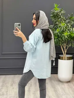 مانتو کتان رنگی زاپدار کد 3486 شیک و خاص در مجموعه ونوس مد