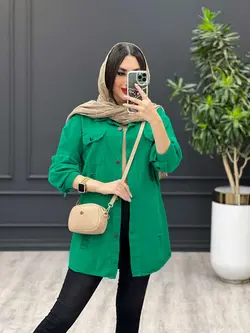 مانتو کتان رنگی زاپدار کد 3486 شیک و خاص در مجموعه ونوس مد