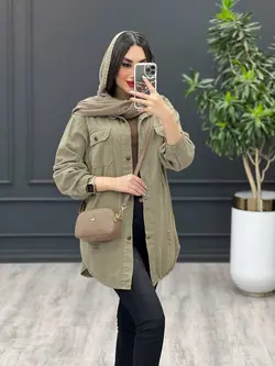 مانتو کتان رنگی زاپدار کد 3486 شیک و خاص در مجموعه ونوس مد