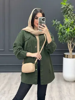 مانتو کتان رنگی زاپدار کد 3486 شیک و خاص در مجموعه ونوس مد