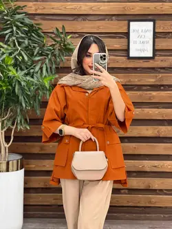 مانتو دکمه مخفی بغل جیب کد 3499 شیک و خاص در مجموعه ونوس مد