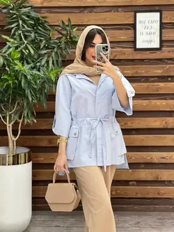 مانتو دکمه مخفی بغل جیب کد 3499 شیک و خاص در مجموعه ونوس مد