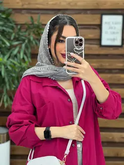 خرید اینترنتی مانتو شومیزی تک جیب پایین هلال کد 3294 ونوس مد