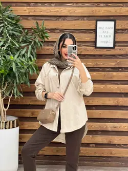 خرید اینترنتی مانتو شومیزی تک جیب پایین هلال کد 3294 ونوس مد