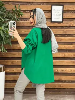 خرید اینترنتی مانتو شومیزی تک جیب پایین هلال کد 3294 ونوس مد