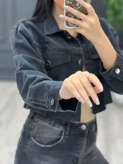 کت جین نیم تنه زاپ دار کد 3469 شیک و خاص در مجموعه ونوس مد