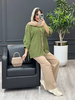 مانتو دو جیب بغل سه دکمه کد 3485 شیک و خاص در مجموعه ونوس مد