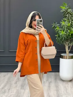 مانتو دو جیب بغل سه دکمه کد 3485 شیک و خاص در مجموعه ونوس مد