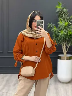 مانتو جلو بسته آستین گت دار کد 3502 شیک و خاص در ونوس مد