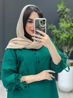 مانتو جلو بسته آستین گت دار کد 3502 شیک و خاص در ونوس مد