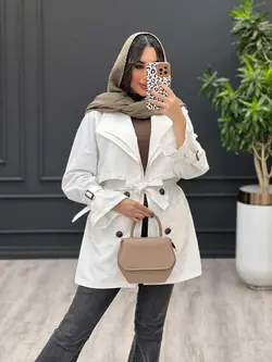 بارانی یقه دوبل ژیله دار کد 3476 | فروشگاه اینترنتی ونوس مد