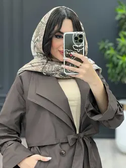 بارانی یقه دوبل ژیله دار کد 3476 | فروشگاه اینترنتی ونوس مد