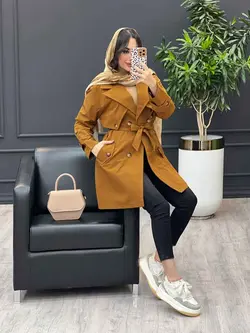 بارانی ژیله مثلثی کد 3512 شیک و خاص در مجموعه انلاین ونوس مد