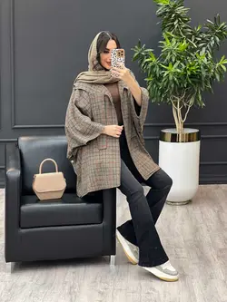 پالتو خفاشی بغل دکمه کد 3001 | فروشگاه اینترنتی ونوس مد