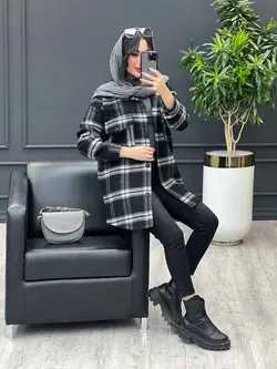 شکت چهارخونه سرجیب دکمه دار کد 3567 | فروشگاه اینترنتی ونوس مد