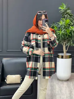 شکت چهارخونه سرجیب دکمه دار کد 3567 | فروشگاه اینترنتی ونوس مد