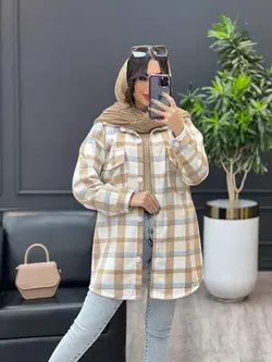 شکت چهارخونه سرجیب دکمه دار کد 3567 | فروشگاه اینترنتی ونوس مد