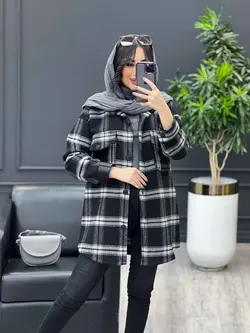 شکت چهارخونه سرجیب دکمه دار کد 3567 | فروشگاه اینترنتی ونوس مد