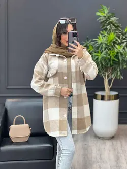 شکت چهارخونه سرجیب دکمه دار کد 3567 | فروشگاه اینترنتی ونوس مد