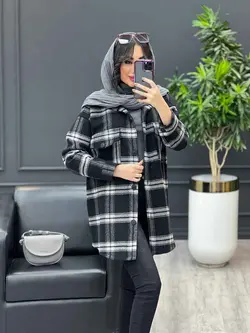 شکت چهارخونه سرجیب دکمه دار کد 3567 | فروشگاه اینترنتی ونوس مد