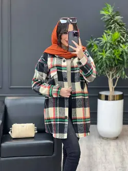 شکت چهارخونه سرجیب دکمه دار کد 3567 | فروشگاه اینترنتی ونوس مد