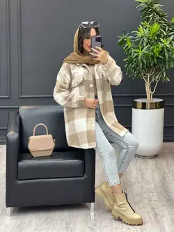 شکت چهارخونه سرجیب دکمه دار کد 3567 | فروشگاه اینترنتی ونوس مد