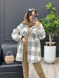 شکت چهارخونه سرجیب دکمه دار کد 3567 | فروشگاه اینترنتی ونوس مد