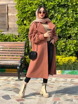 پالتو یقه آمریکایی آستین پیله کد 3837 شیک و خاص در ونوس مد