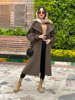 پالتو یقه آمریکایی آستین پیله کد 3837 شیک و خاص در ونوس مد