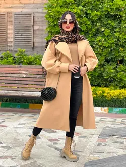 پالتو یقه آمریکایی آستین پیله کد 3837 شیک و خاص در ونوس مد