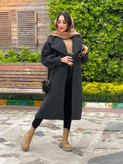 پالتو یقه آمریکایی آستین پیله کد 3837 شیک و خاص در ونوس مد