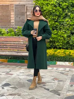 پالتو یقه آمریکایی آستین پیله کد 3837 شیک و خاص در ونوس مد