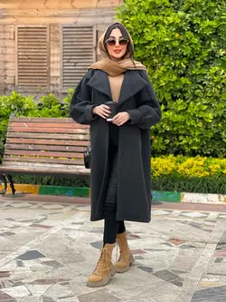 پالتو یقه آمریکایی آستین پیله کد 3837 شیک و خاص در ونوس مد
