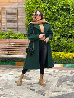 پالتو یقه آمریکایی آستین پیله کد 3837 شیک و خاص در ونوس مد