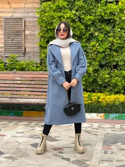 پالتو یقه آمریکایی آستین پیله کد 3837 شیک و خاص در ونوس مد