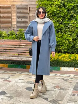 پالتو یقه آمریکایی آستین پیله کد 3837 شیک و خاص در ونوس مد