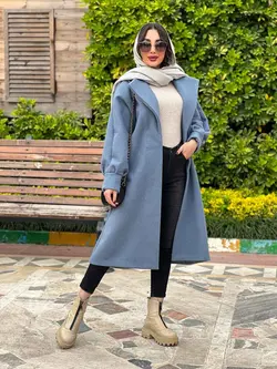 پالتو یقه آمریکایی آستین پیله کد 3837 شیک و خاص در ونوس مد