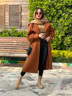 پالتو یقه آمریکایی آستین پیله کد 3837 شیک و خاص در ونوس مد