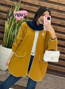 خرید اینترنتی مانتو کتی پانچ مغزی دوزی کد1341فروشگاه ونوس مد